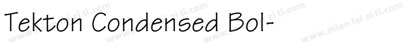 Tekton Condensed Bol字体转换